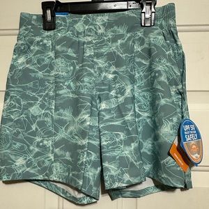 Columbia Women's‎ PFG Tidal Sands II turquoise Fish Shorts Size XXS Style XL3720